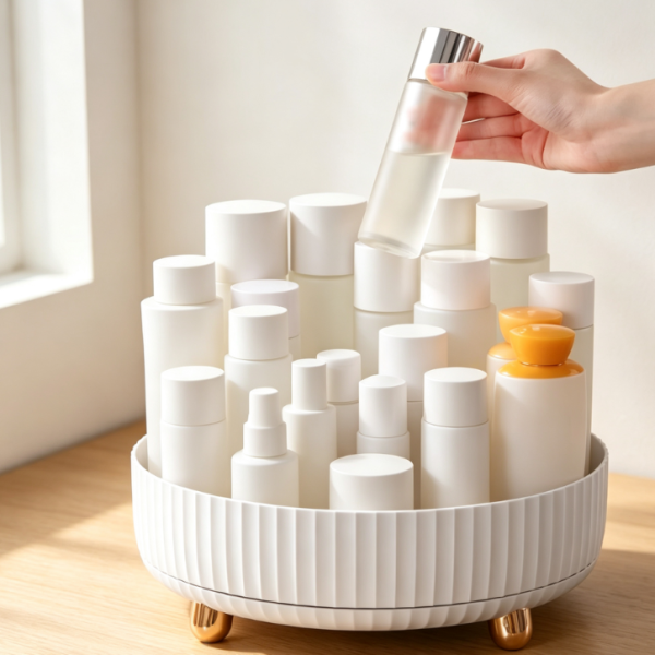 Rotating Round Makeup Organizer Stand