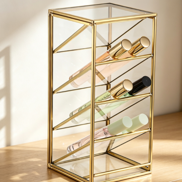 Glass Rollerball Perfume Organizer Stand
