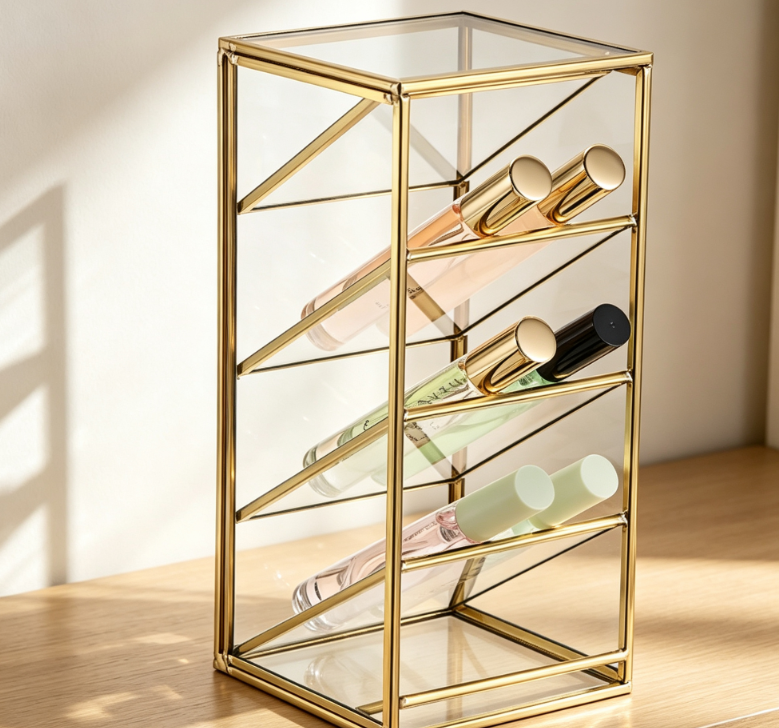 Glass Rollerball Perfume Organizer Stand