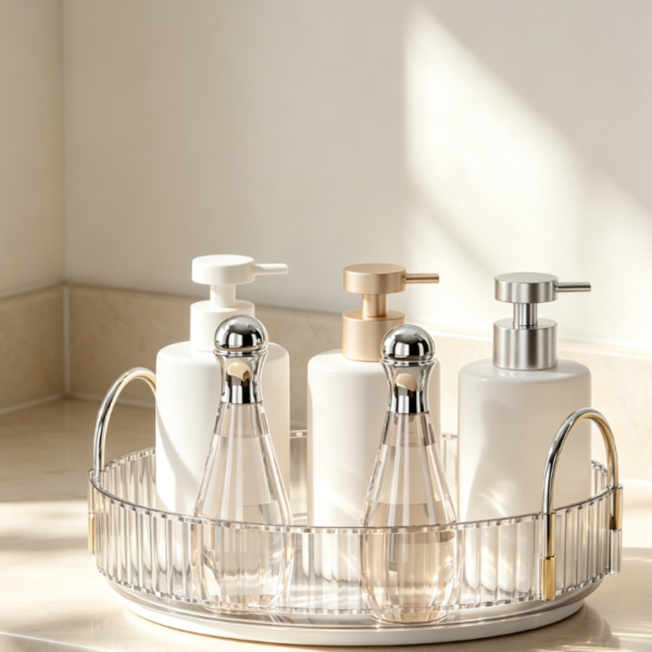 Rotating Countertop Makeup Organizer Stand