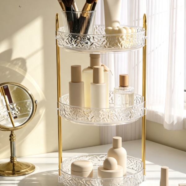 3-Tier Rotating Skincare Organizer Stand
