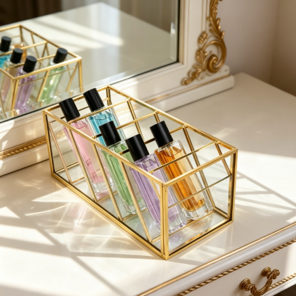 Glass Rollerball Perfume Organizer Stand
