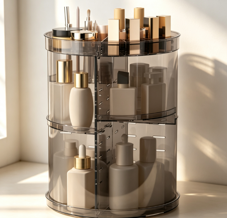 Adjustable Height Makeup Organizer Stand