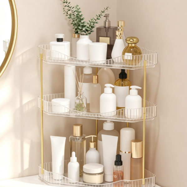3-Tier Corner Bathroom Organizer Stand