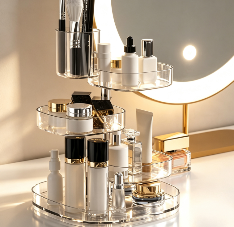 Rotating Cosmetic Organizer Storage Box