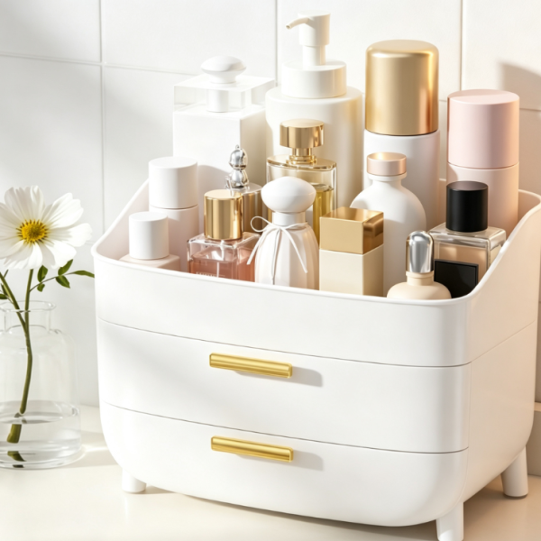 3-Tier Drawer Makeup Organizer Stand