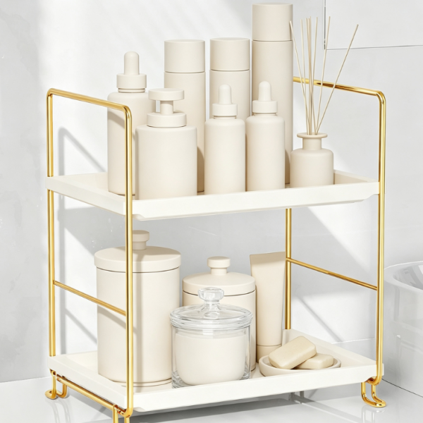 2-Tier Bathroom Makeup Organizer Stand