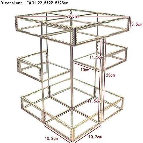 Rotating Glass Makeup Organizer Stand - Image 2