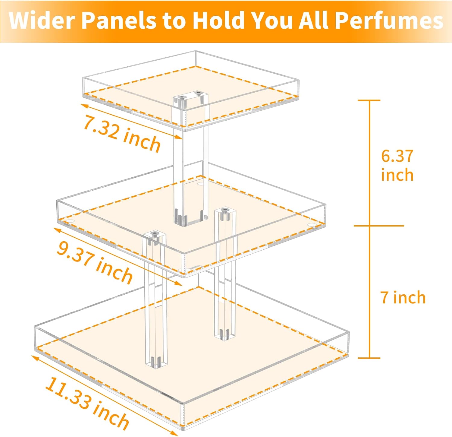 3-Tier Acrylic Perfume Organizer Stand - Image 2