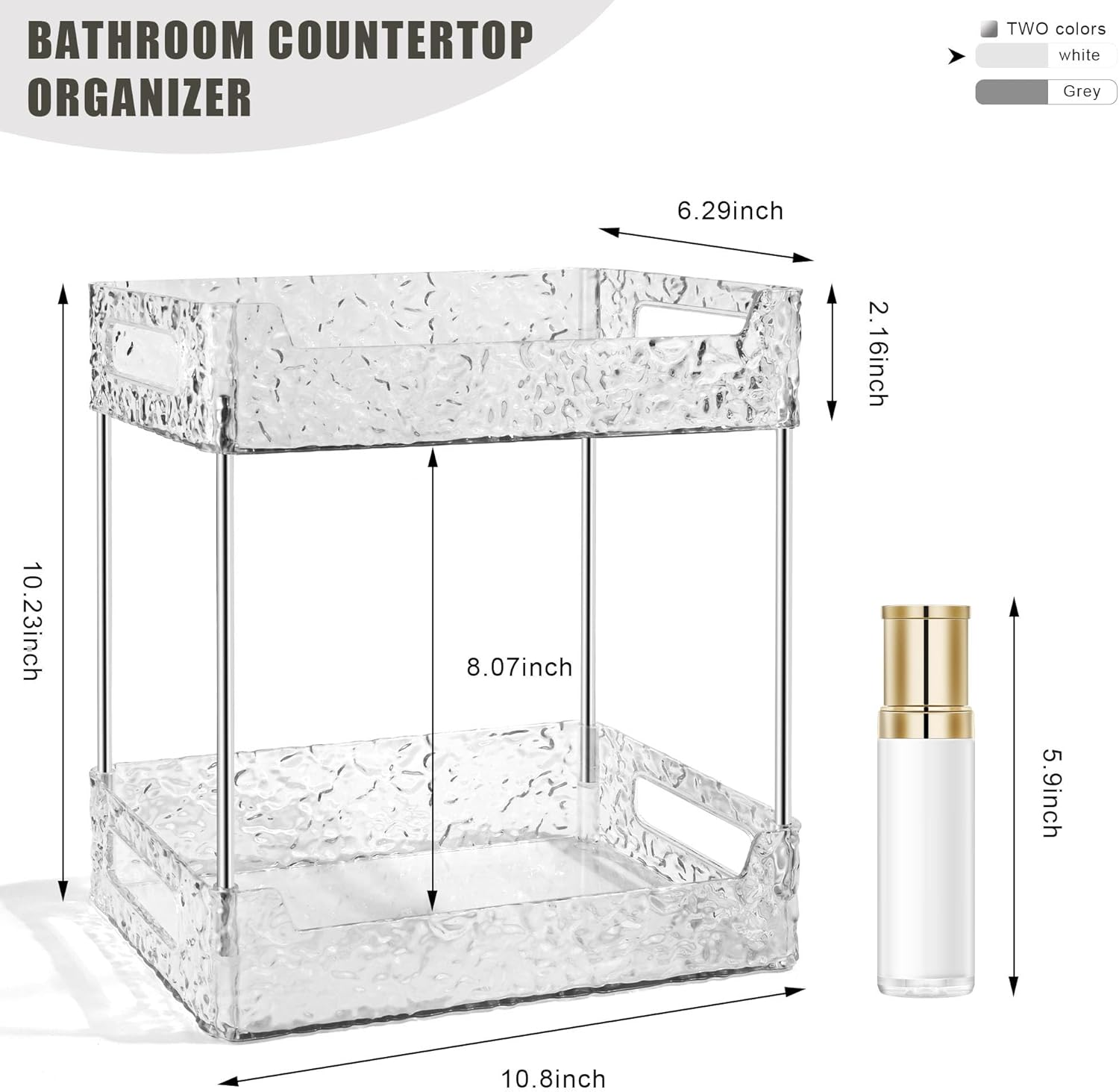 2-Tier Bathroom Counter Organizer Stand - Image 2