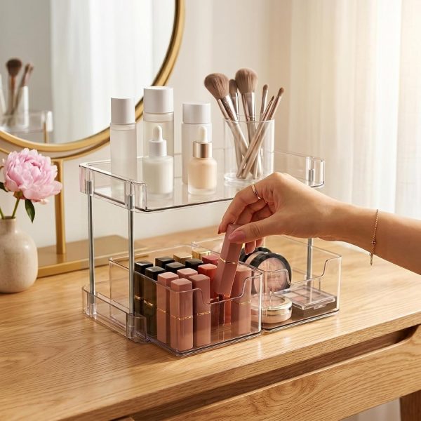 Rotating Countertop Makeup Organizer Stand