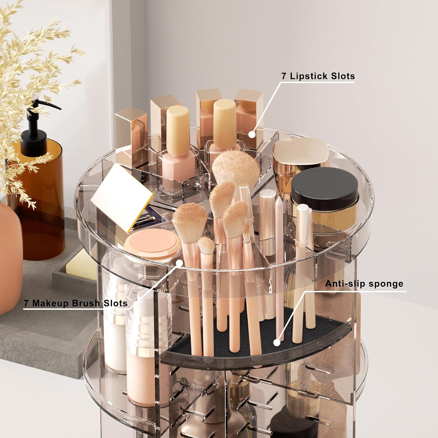Adjustable Height Makeup Organizer Stand - Image 2