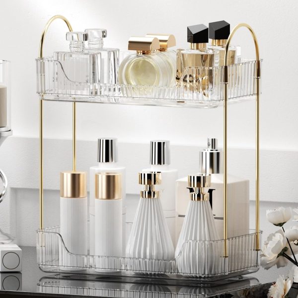 2-Tier Drawer Makeup Organizer Stand