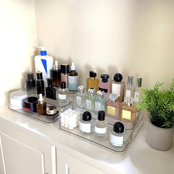 4-Tier Staggered Makeup Organizer Stand